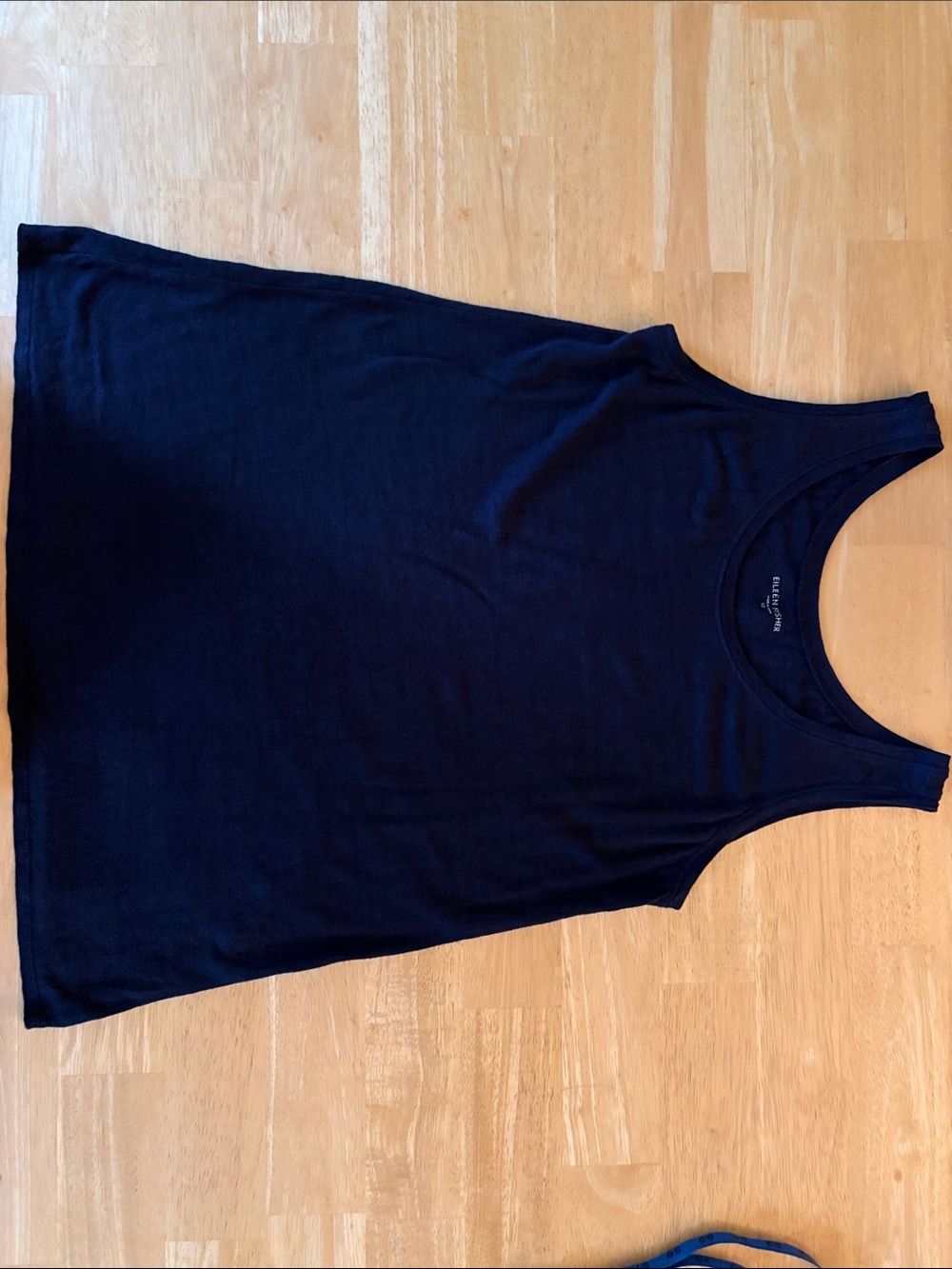 Eileen Fisher linen jersey size XS Tank Top navy ink oversized